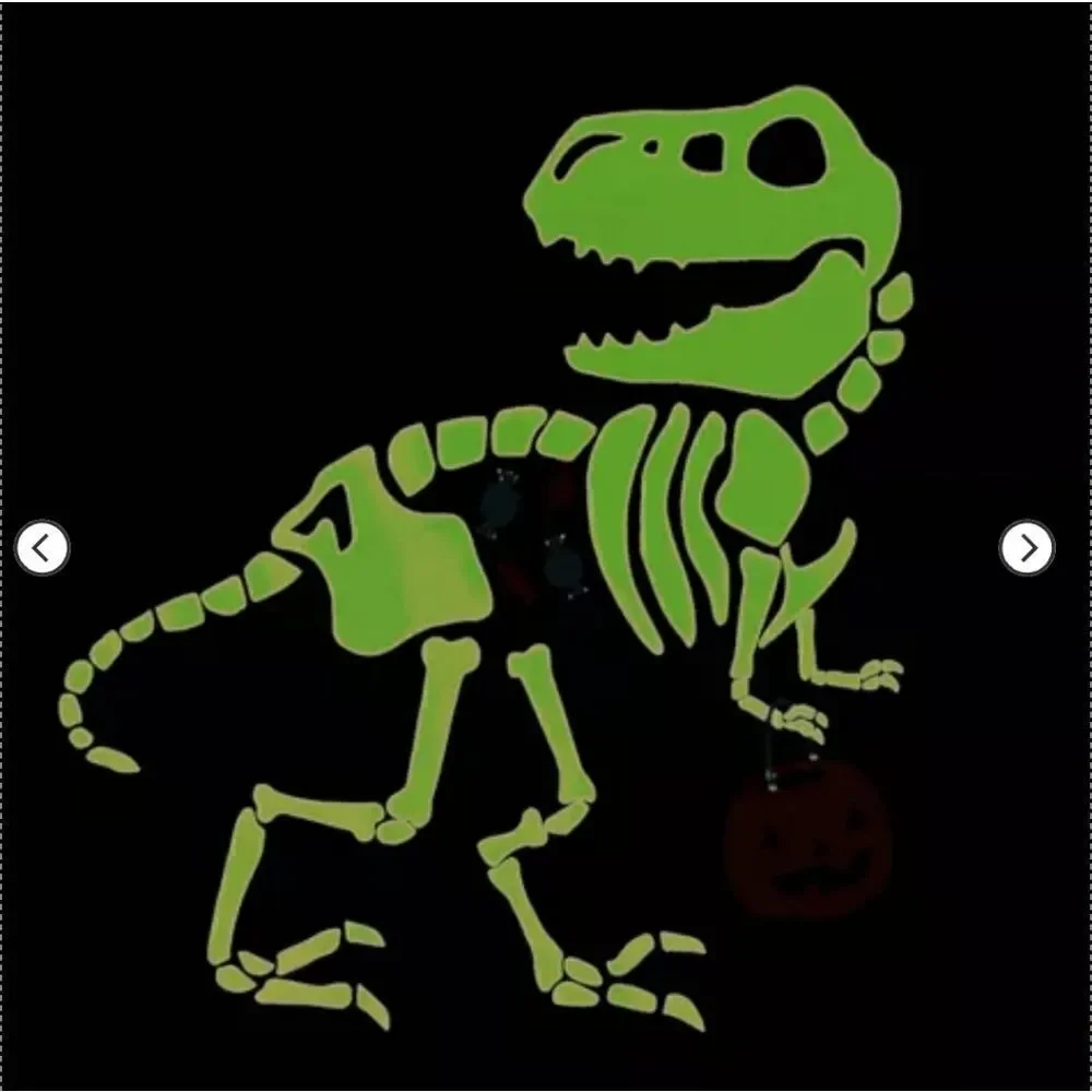 Nwt Boy's Halloween Dinosaur T Rex Skeleton Cotton Pajamas Sets.